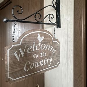 Welcome to the Country Hanging Sign
